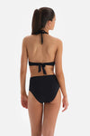Siyah Üçgen Geniş Bikini Üst