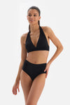Siyah Üçgen Geniş Bikini Üst