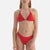 Kırmızı Üçgen Küçük Bikini Üstü