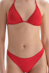 Kırmızı Üçgen Küçük Bikini Üstü