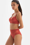 Kiremit Kaplı Bikini Üstü