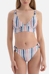 Pembe-Mavi Bralet Bikini Üstü