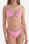 Pembe Üçgen Küçük Bikini Üstü