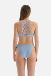 Mavi Bralet Bikini Üstü