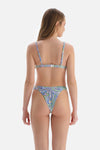 Lila - Yeşil Üçgen Küçük Bikini Üstü