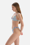 Lila - Yeşil Üçgen Küçük Bikini Üstü