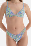 Lila - Yeşil Üçgen Küçük Bikini Üstü