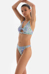 Lila - Yeşil Bralet Bikini Üstü