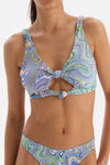 Lila - Yeşil Bralet Bikini Üstü