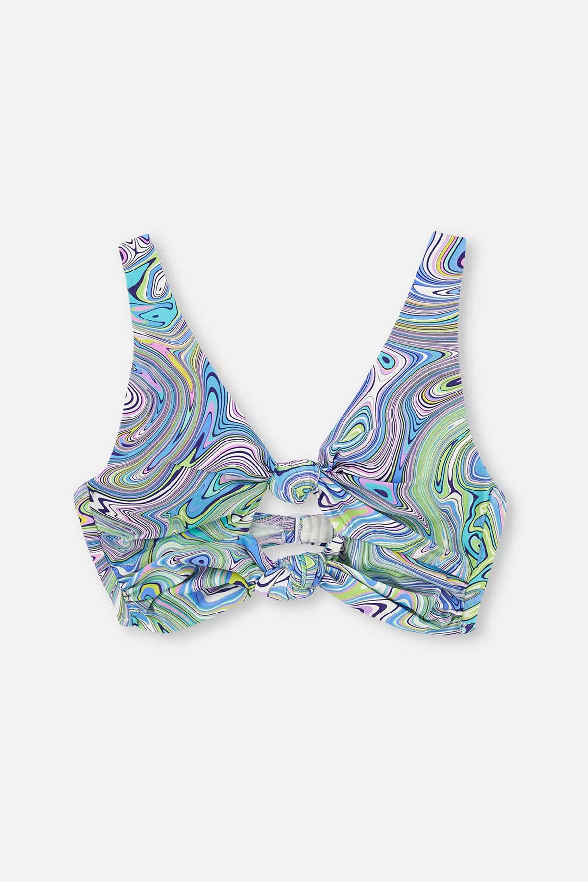 Lila - Yeşil Bralet Bikini Üstü