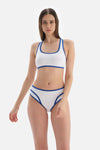 Sax - Beyaz Bralet Bikini Üstü