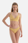 Sarı Balensiz Bralet Bikini Üstü