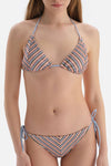 Mavi Üçgen Küçük Bikini Üstü