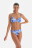 Mavi - Beyaz Toparlayıcı Balenli Bikini Üstü