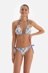Yeşil - Mavi Üçgen Küçük Bikini Üstü