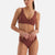 Kahve Üçgen Geniş V Tel Bikini Üstü