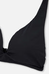Siyah Üçgen Geniş V Tel Bikini Üstü