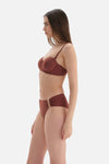Kahve Straplez V Tel Bikini Üstü