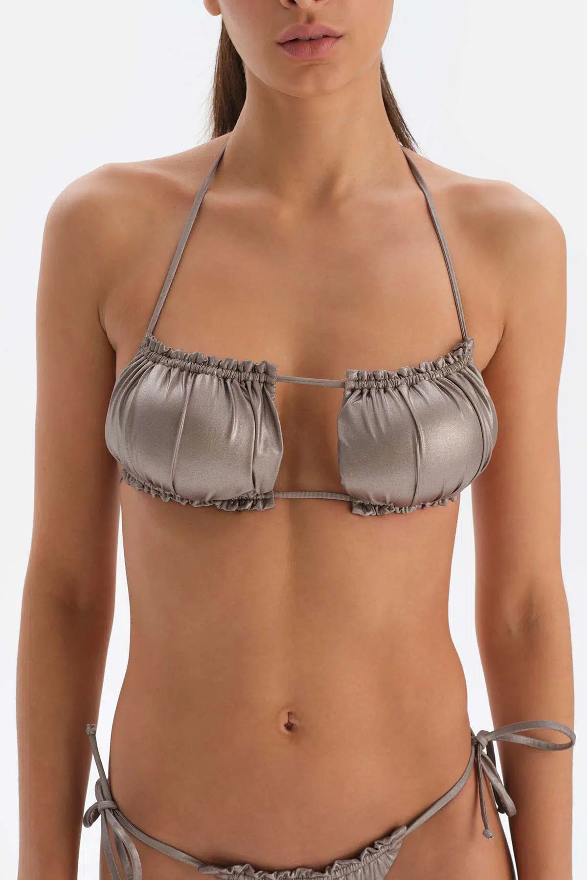Vizon Straplez Bikini Üstü