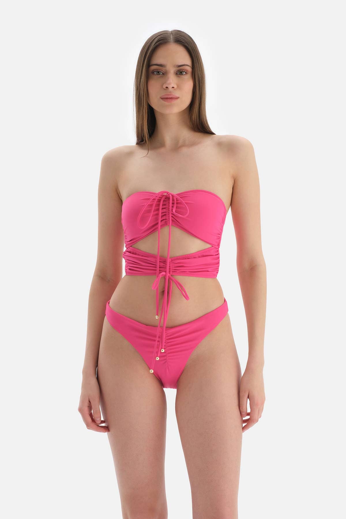 Fuşya Bralet Bikini Üstü