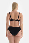 Siyah - Yeşil Korseli Toparlayıcı Bikini Üstü