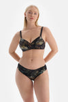 Siyah - Yeşil Korseli Toparlayıcı Bikini Üstü