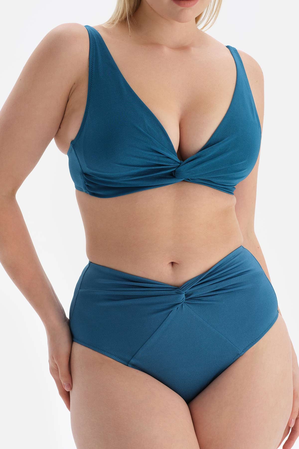 Petrol Yeşili i Korseli Toparlayıcı Bikini Üstü