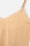 Bej Dantel Detaylı Camisole Takım