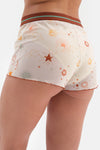 Desenlı Desenli Gökyüzü Temalı Şortlu Pijama Takımı