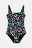 Siyah - Yeşil Korseli Toparlayıcı Mayo