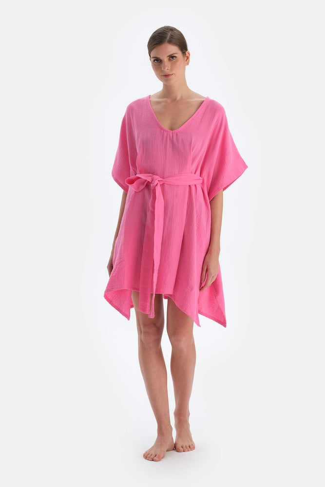 Pembe Müslin Kimono