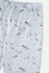Mavi Dinozor Baskılı Uzun Kollu Pijama Takımı