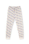 Ekru Kısa Kollu Slogan Baskılı Penye Modal Pijama Takımı
