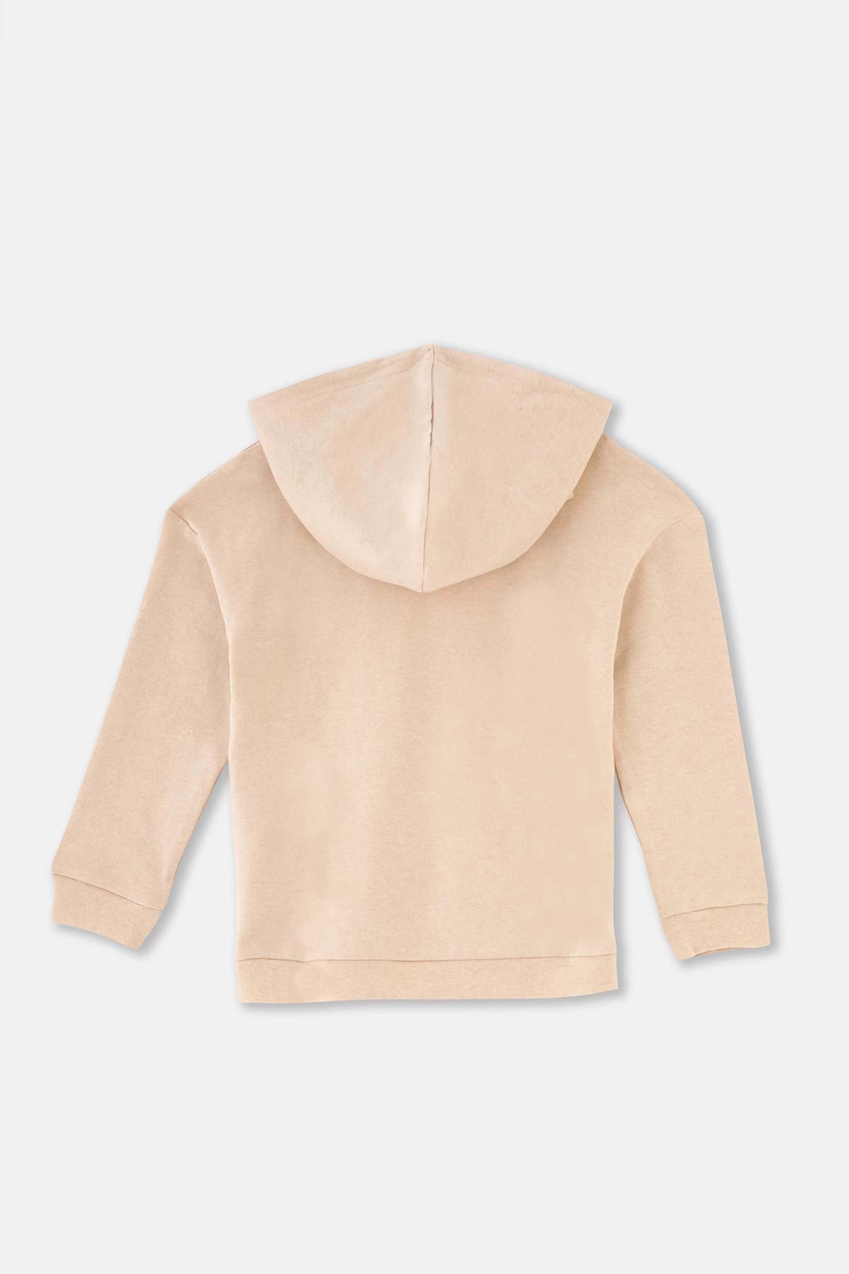 Bej Melanj Kapüşonlu Sweatshırt