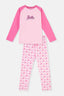Pembe Barbıe Lisans Baskılı Uzun Kollu Pijama Takımı