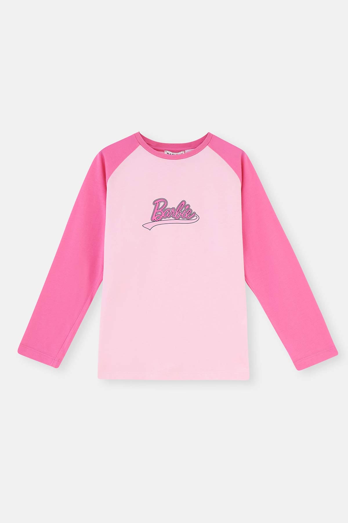 Pembe Barbıe Lisans Baskılı Uzun Kollu Pijama Takımı