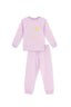Lila Baskı Detaylı Uzun Kollu Pijama Takımı