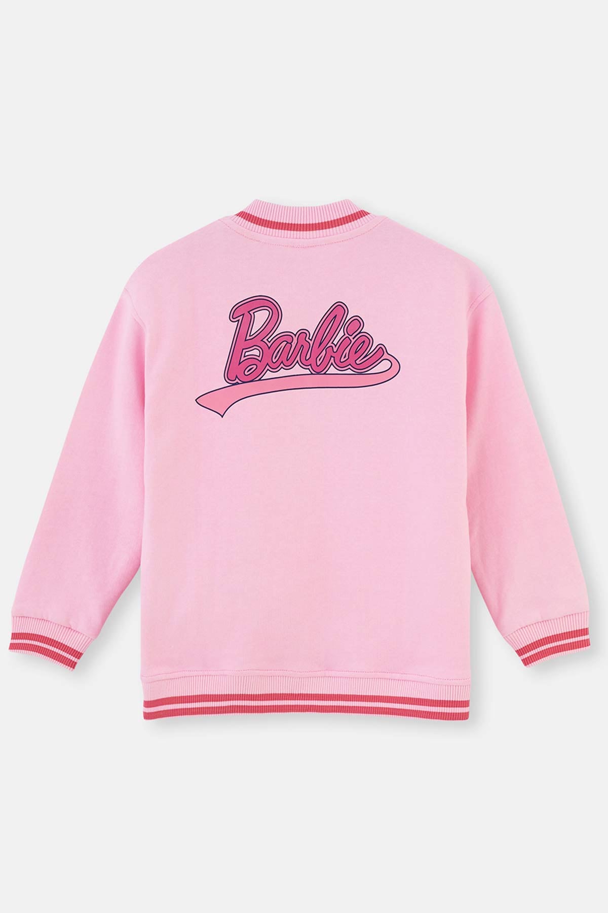 Pembe Barbie Lisanslı Bomber Ceket
