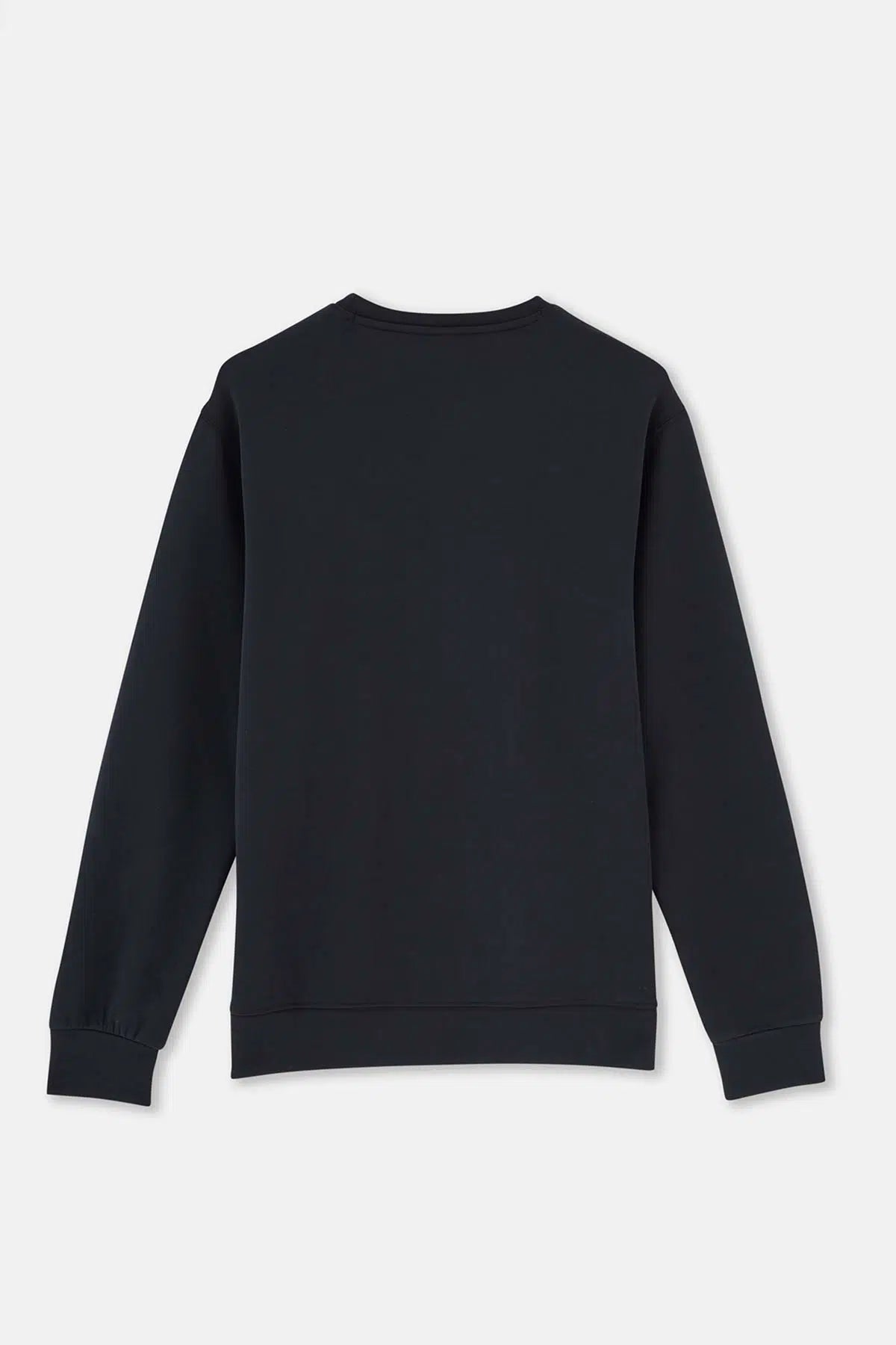Siyah Bisiklet Yaka Uzun Kollu Sweatshırt