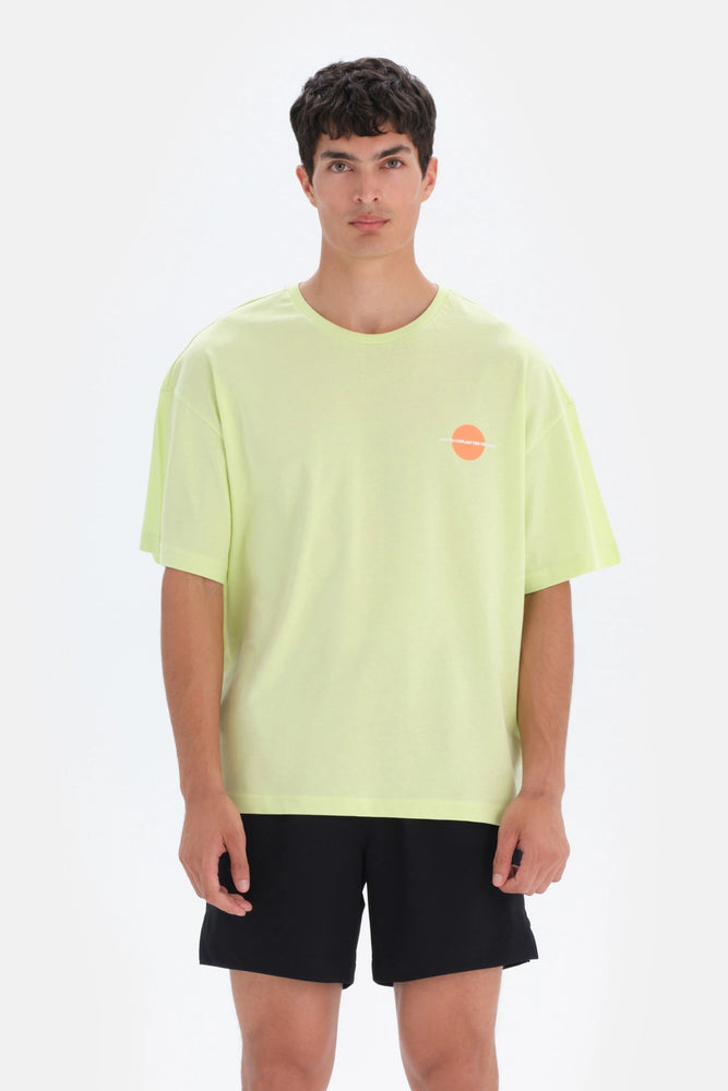 Açık Yeşil Dagi Active Dağ Baskılı T-Shirt