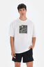 Kırık Beyaz Dagi Active Kırık Ön Baskı Detaylı Pamuk T-Shirt