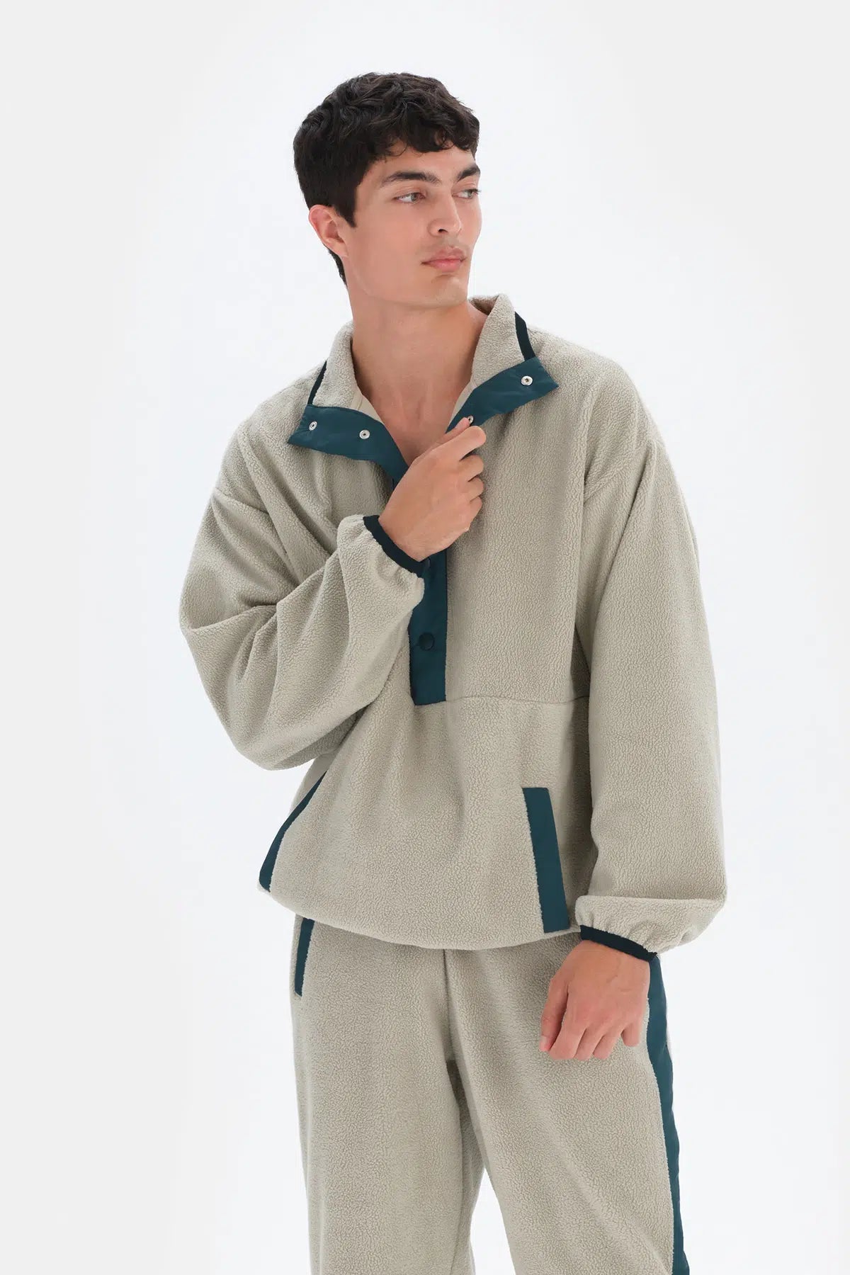 Taş Dagi Active Çıtçıt Yaka Polar Sweatshirt
