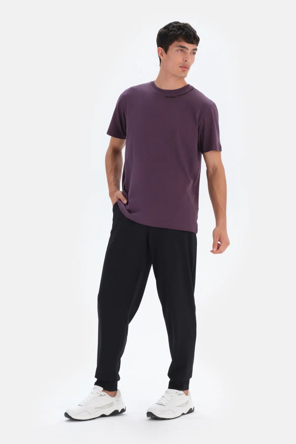 Mürdüm Dagi Active Bisiklet Yaka Baskı Detaylı T-Shirt