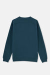 Petrol Mavi Dikiş Detaylı Sweatshirt