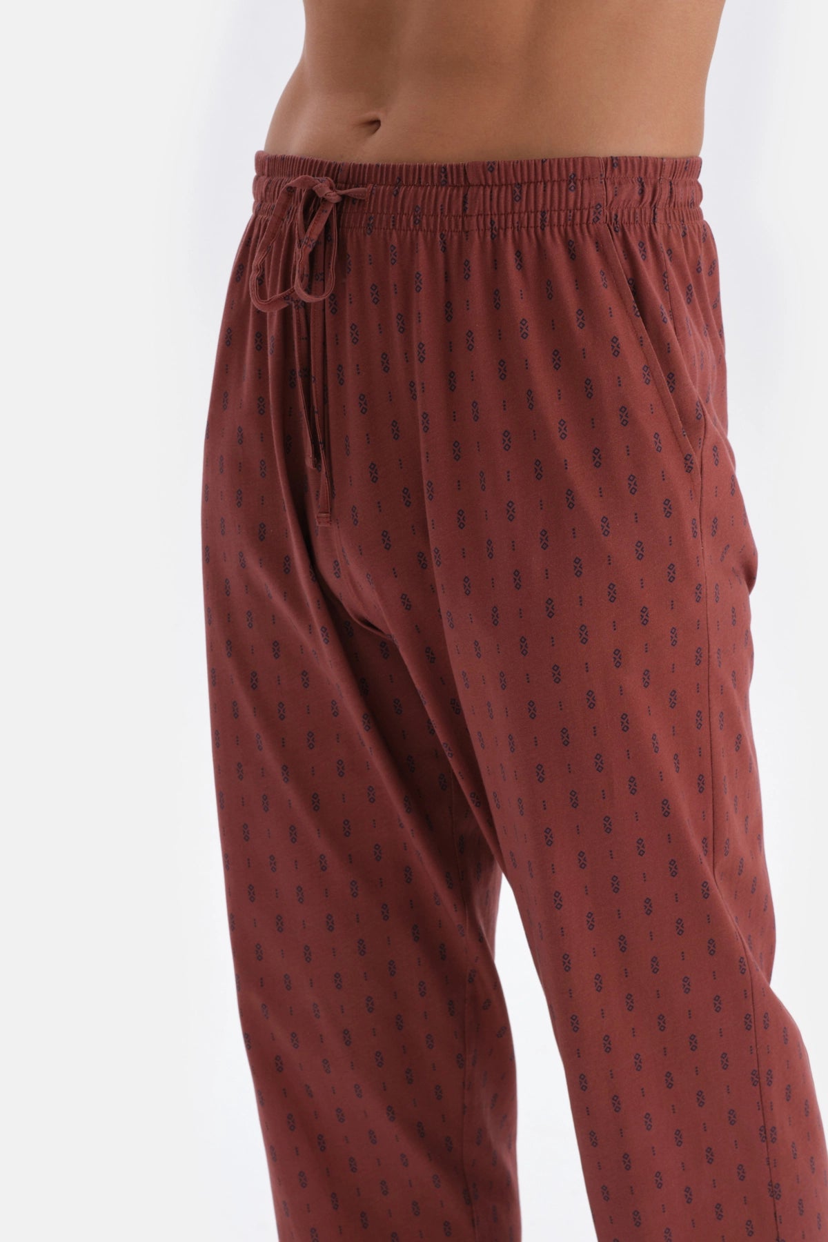 Ekru Yarım Patlı Cep Detaylı Modal Pijama Takımı
