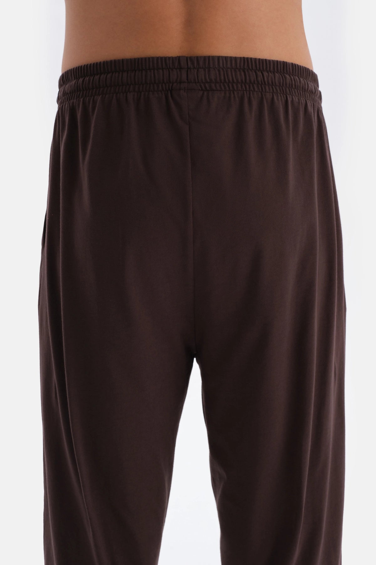 Kahverengi Yarım Patlı Uzun Kollu Örme Pijama Takımı
