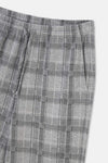 Gri Melanj Bisiklet Yaka Altı Jakarlı Pijama Takımı