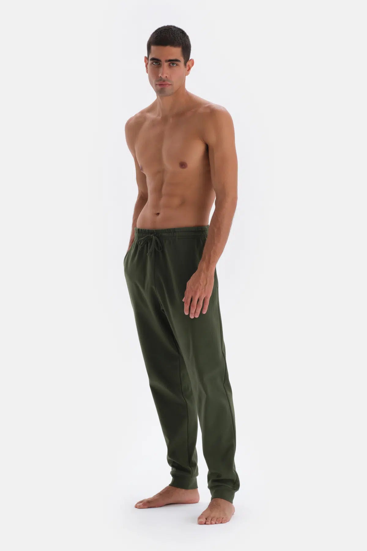 Yeşil Jogger Paça Pamuklu Pijama Altı
