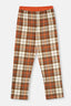 Multicolor Ekoseli Örme Tek Pijama Alt