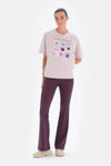Lila Dagi Active Aura Baskılı T-Shirt